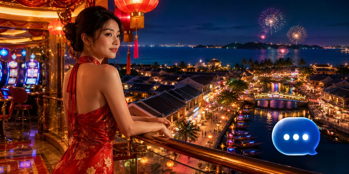 Đêm hội an lồng đèn lung linh bên cạnh không gian giải trí casino